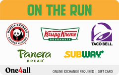 One4all On the Run eGift $25 Gift Card