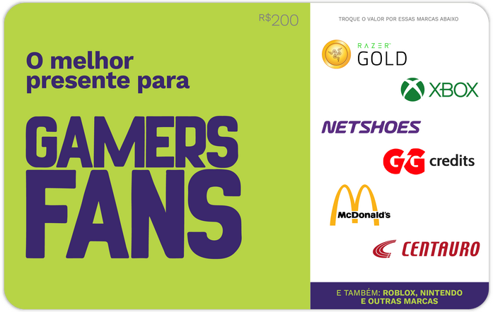 Gamers R$200 - Digital